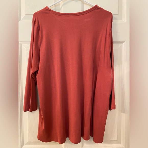 J. Jill Pima 3/4 Sleeve Scoop Neck Tee - Picture 2 of 7